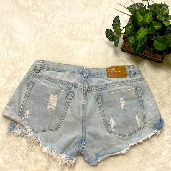 One Teaspoon Bandits Lo Waist Relaxed Shorts - Picture 8 of 10